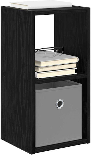 Nachttisch Holz Schwarz 25.5x22x49.5cm