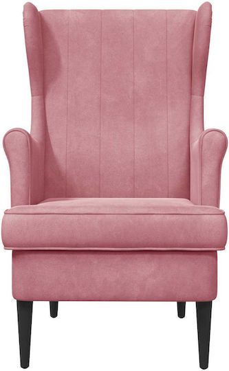 Velvet Pink Armchair 65x79x100cm