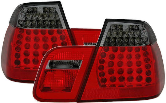 Πισινά Φανάρια Set Bmw 3 E46 Sedan 01-05 Led Κόκκινο Φιμέ Eagle Eyes