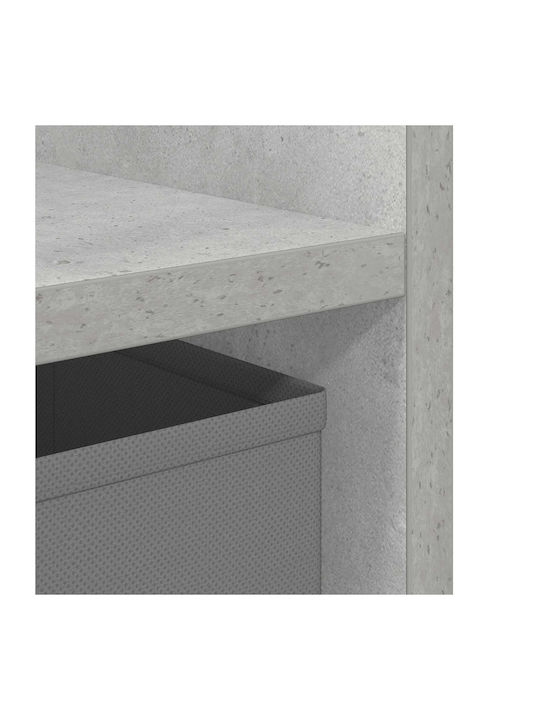 Nachttisch Holz Grau 35x32x68.5cm