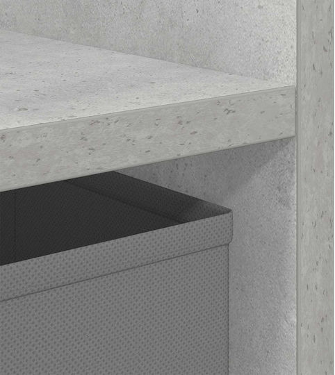 Wooden Gray Bedside Table 35x32x68.5cm