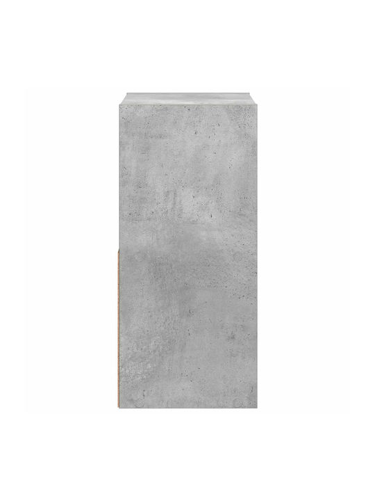 Wooden Gray Bedside Table 30.5x27x59.5cm