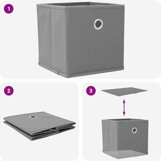 Wooden Gray Bedside Table 35x32x68.5cm