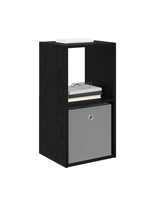 Black Wooden Bedside Table 35x32x68.5cm