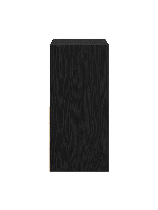 Black Wooden Bedside Table 35x32x68.5cm