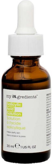 my iN.gredients Salicylic Acid Solution Serum Calmant Pentru Față cu Acid Salicilic pentru Strălucire și Imperfecțiuni 30ml