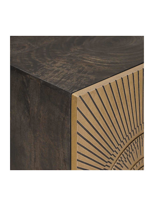Sideboard aus Holz & Metall Messing 105x30x70cm