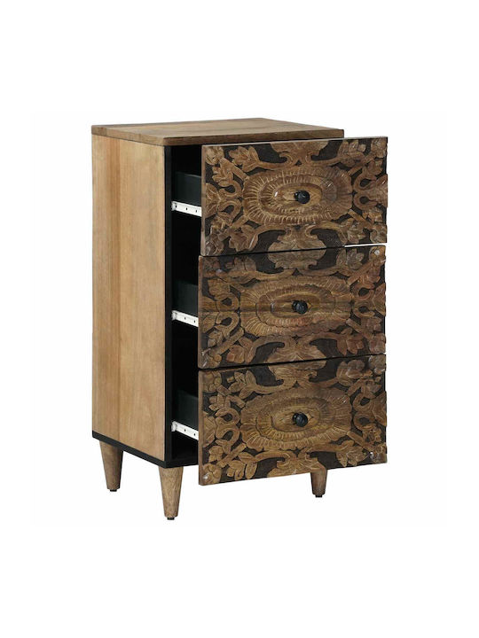 Sideboard aus Holz & Metall mit Schubladen Braune 40x33.5x75cm