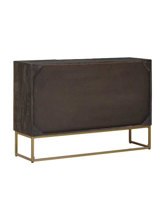 Sideboard aus Holz & Metall Messing 105x30x70cm