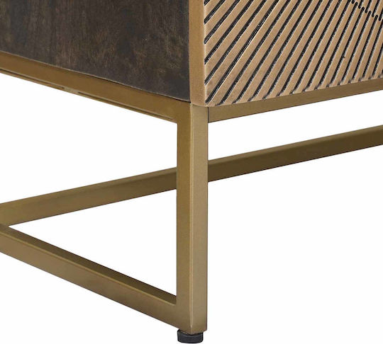 Sideboard from Wood & Metal Brass 53.5x30x70cm