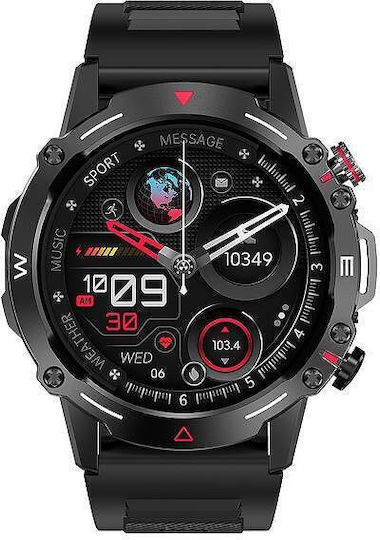 Lemfo HK87 49mm Smartwatch με Παλμογράφο (Ασημί)