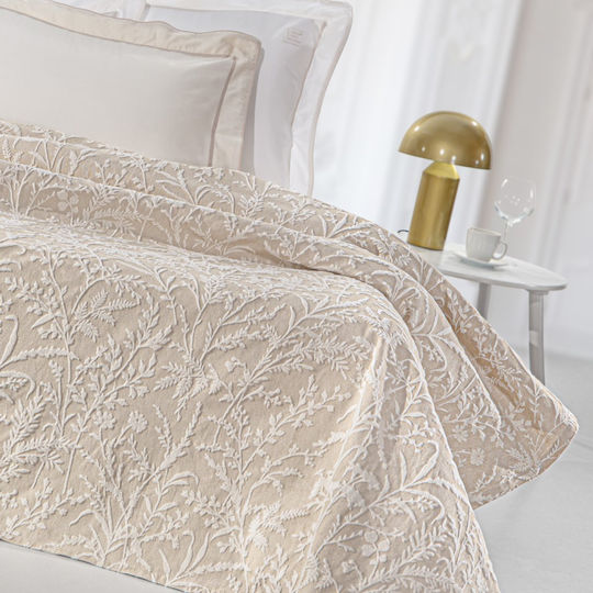 Guy Laroche Bouquet Pique Blanket King Size 260x250cm Natural