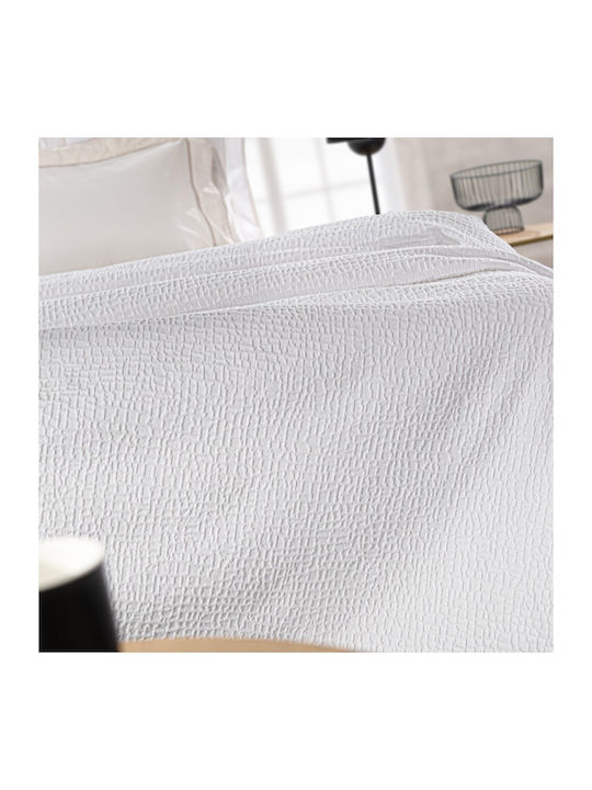 Guy Laroche Luna Κουβέρτα Πικέ King Size 260x250εκ. White