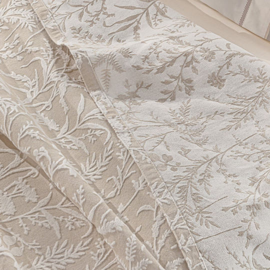 Guy Laroche Bouquet Pique Blanket King Size 260x250cm Natural