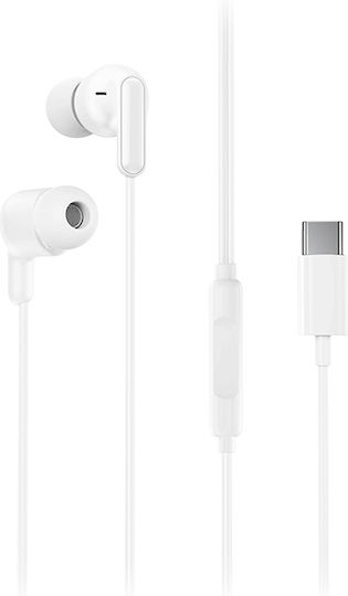 XO EP84 In-ear Handsfree Headphones with Connector USB-C White
