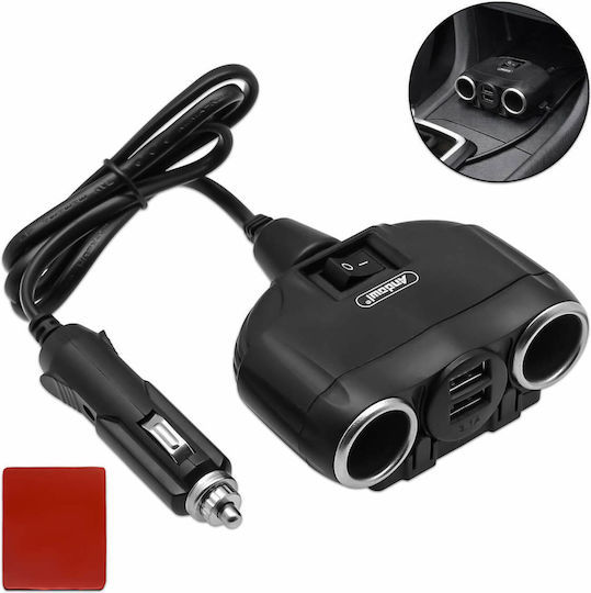 Andowl Qca55 Φορτιστής Αυτοκινήτου 120W με μία Θύρα: 1xUSB Μαύρο Χρώμα