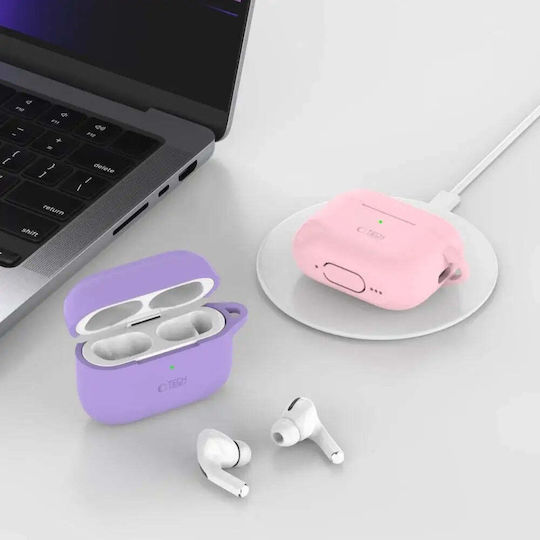 Tech-Protect Hülle Silikon mit Haken Baby Blue für Apple AirPods Pro 2