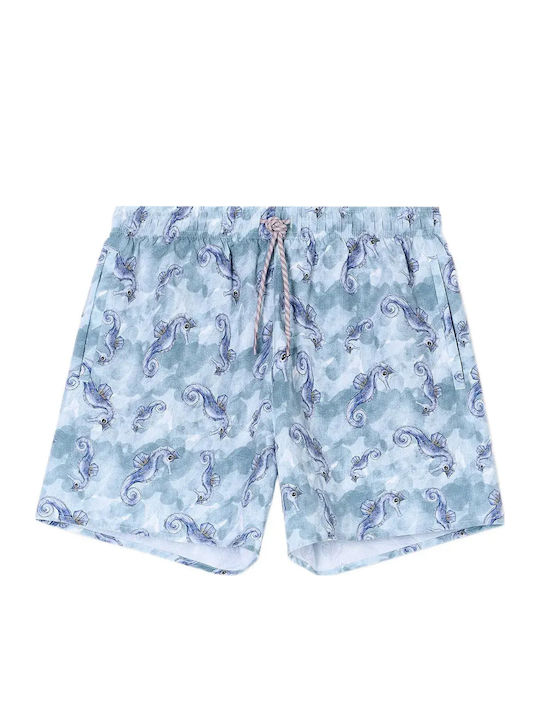 Men's Swimwear Bermuda Green with Patterns