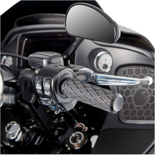 Arlen Ness Griff Geschlossener Lenker 25,4mm Diamant Throttle-by-wire Soft 500-058 Schwarz