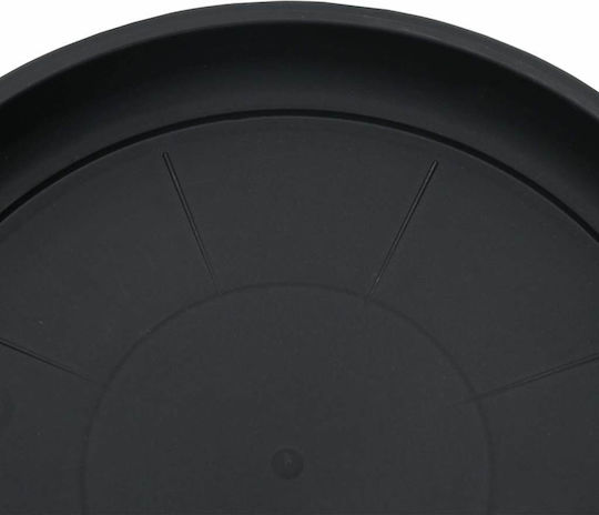 vidaXL Plastic Black Pot Plate 27x27cm 24pcs 42020326
