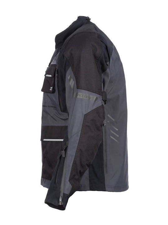 Klim Carlsbad Χειμερινό Ανδρικό Μπουφάν Μηχανής Cordura Αδιάβροχο Stealth Black