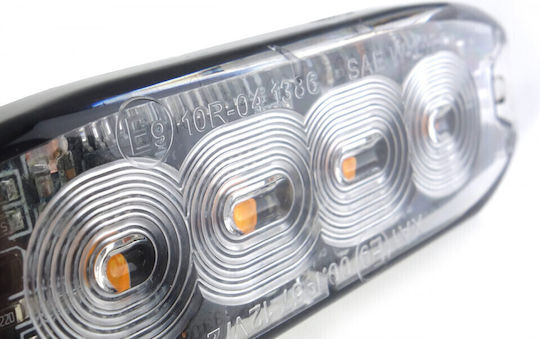 AMiO Car Signaling Bar LED 12 / 24V Waterproof 9cm with Orange Lighting