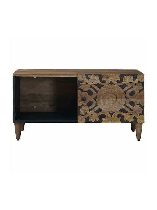 Rectangular Central Wooden Brown Coffee Table W80xD50xH40cm