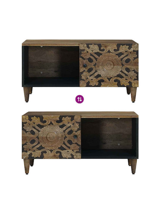 Rectangular Central Wooden Brown Coffee Table W80xD50xH40cm