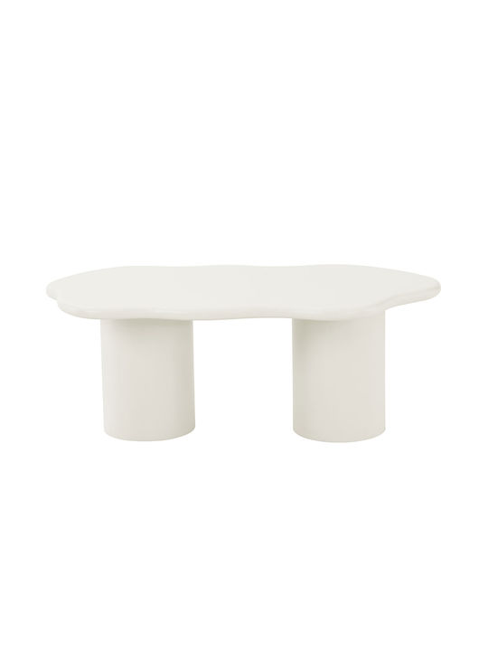 Oval Central Coffee Table Nubia Wooden Cream W120xL70xH45cm