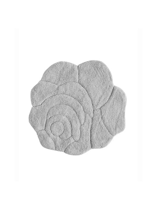 Kentia Bath Mat Cotton Round Loft Rosie 000081121 Grey Φ60cm