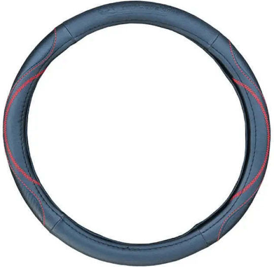 Michelin Steering Wheel Cover Black Red Stitching 36.8 39.4cm Wml-1002-nr