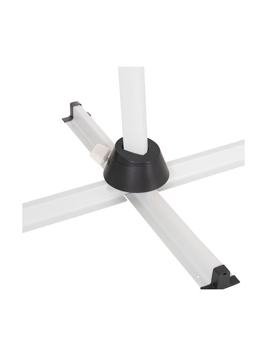 Professional Hanging Aluminum Parasol Javante White 2.7x2.7xH2.7m