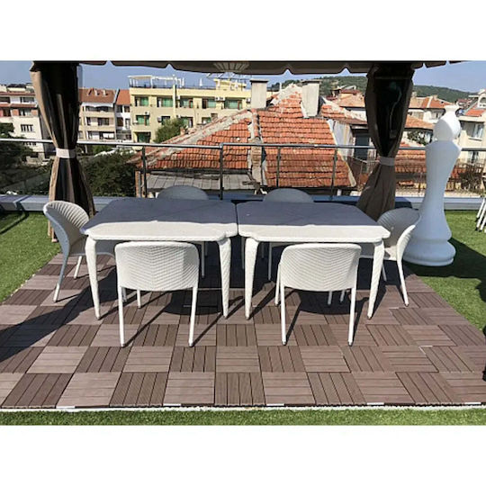 Rossima Material Für Gartenbodenbelag Aus WPC 30x30cm