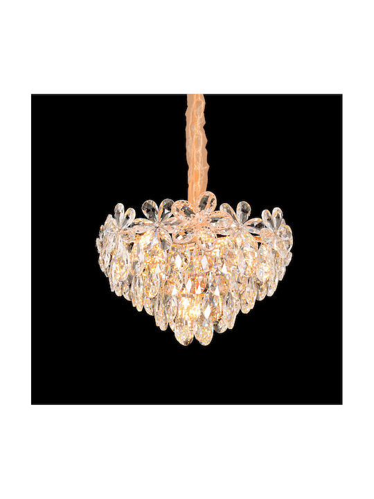 Alista Home Kronleuchter Ø40cm mit Kristallen Gold