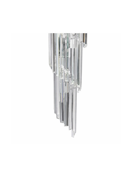 Alista Home Candelabru 28xE14 Ø60cm cu Cristale Negru AT1CT-IM1P-HT2L-CC110/600X1800BK