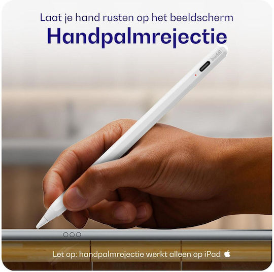Buddi Flow 2 Ψηφιακή Γραφίδα Αφής με Palm Rejection σε Λευκό χρώμα