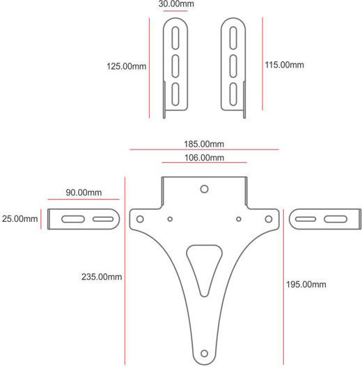 C-Racer Motorcycle License Plate Holder