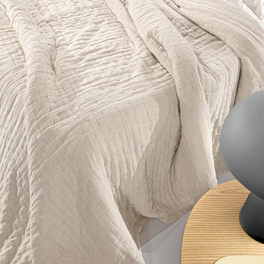 Guy Laroche Must Κουβερλί King Size Βαμβακερό Natural-sand 270x250cm