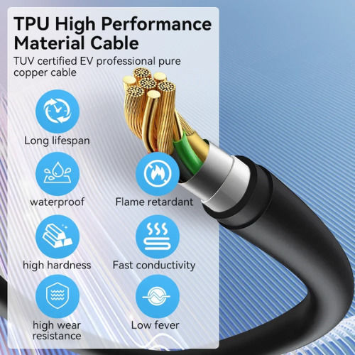 Khons Electric Car Single Phase Charging Station Cable 5m Type 2 - Type 2 KH7K3215M