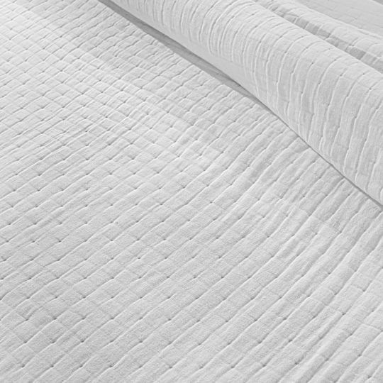 Guy Laroche Coverlet King Size Cotton White 270x250cm