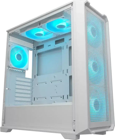 Cougar MX600 Air Gaming Middle Tower Carcasă PC cu Panou Lateral și Iluminare RGB Alb