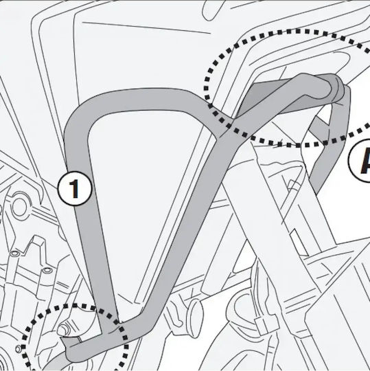 Givi Tnh1203 Защита На Двигателя Honda Nx 500 24 Черен Tnh1203.black