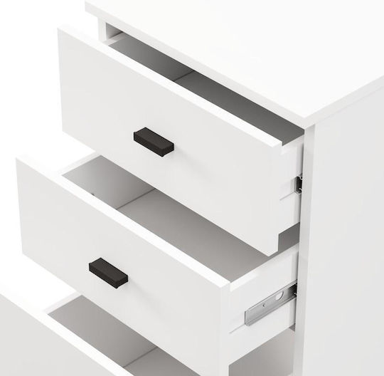 Bedroom Chest of Drawers Wooden White 39x35x78cm