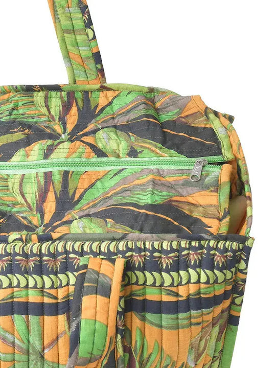 Ble Resort Collection Υφασμάτινη Τσάντα Θαλάσσης Κίτρινη