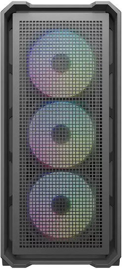 Cougar MX600 Mini V2 Gaming Mini Tower Кутия За Компютър Със Страничен Прозорец И RGB Осветление Черна