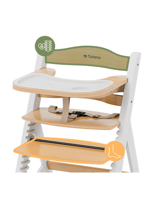 Tulano Klappbarer Baby Hochstuhl Weiß