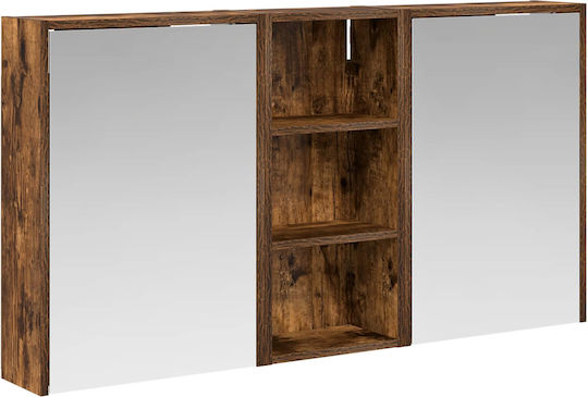 vidaXL Badezimmerspiegel Led mit Schrank 116x16cm Transparent