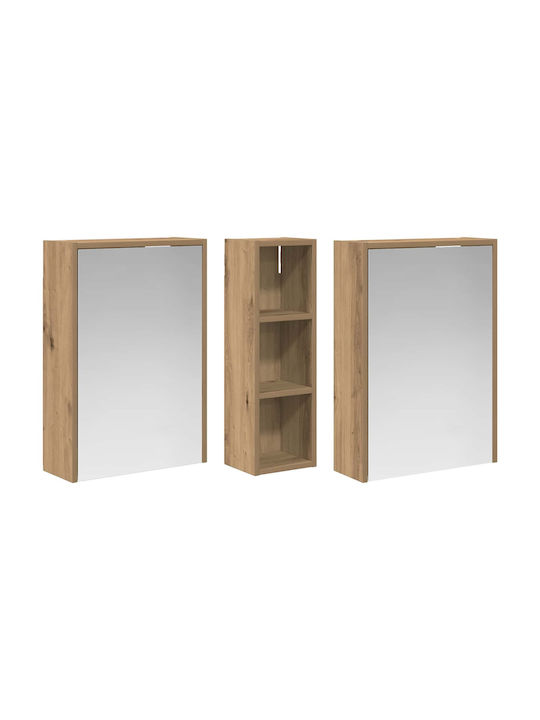 vidaXL Bathroom Mirror Led with Cabinet 106x16cm Transparent