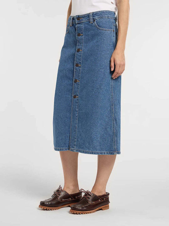 Denim Midi Skirt Classic Blue