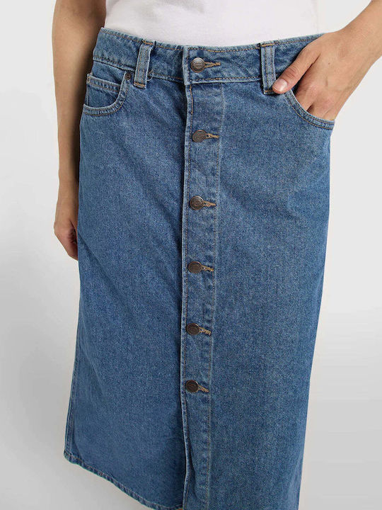 Denim Midi Skirt Classic Blue